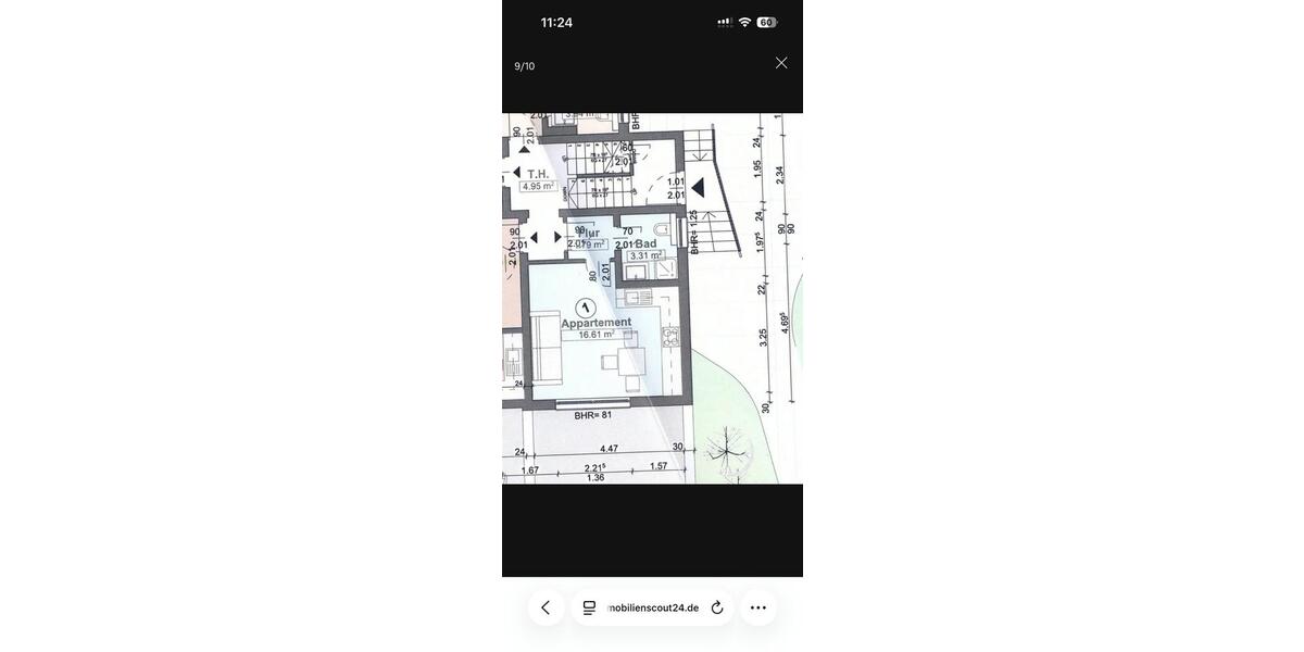 Etagenwohnung Gummersbach Berstig Süd - 1 Zimmer, 22 m&sup2;, 300&euro; | Angebot:26561764