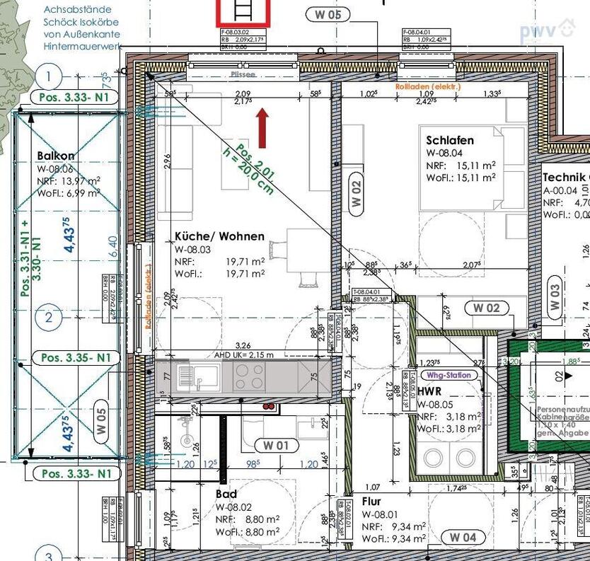 Neubau 2-Zimmerwohnung im 1.OG in Aurich Haxtum zimmer