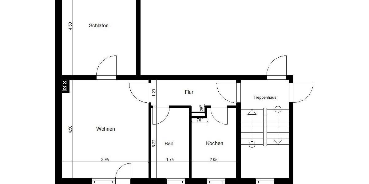 Etagenwohnung Nordhausen - 2 Zimmer, 51 m&sup2;, 382&euro; | Angebot:23457121