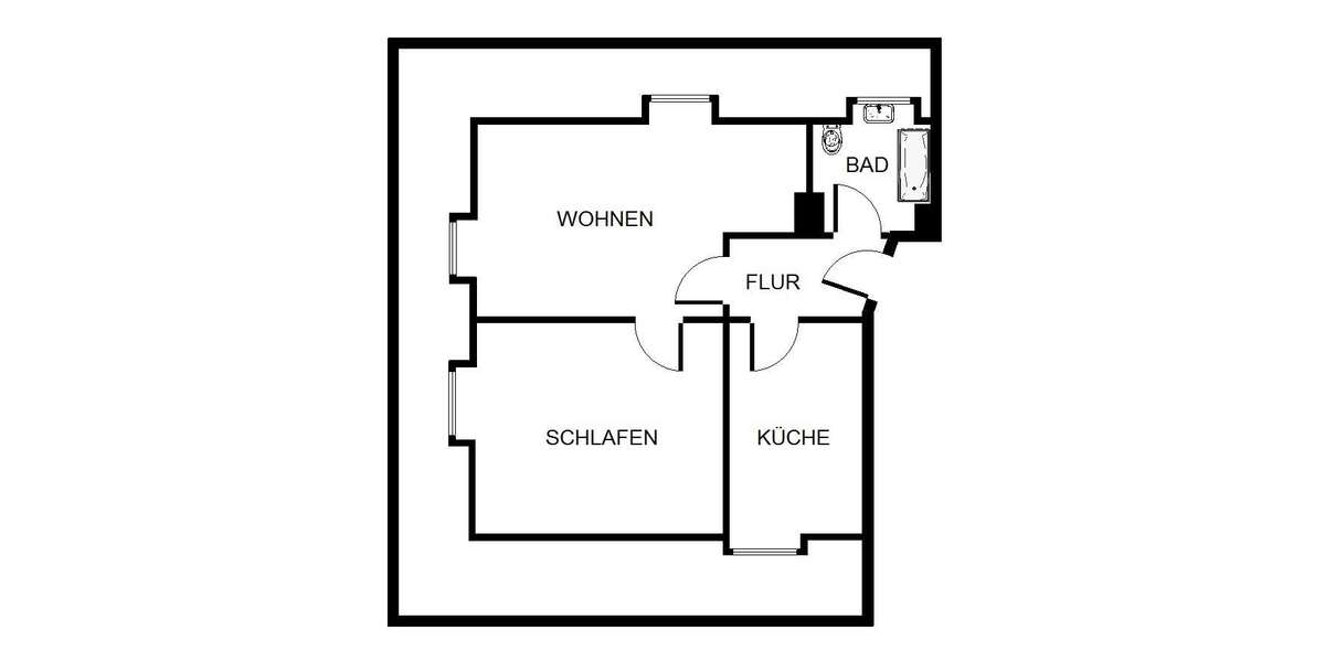 Etagenwohnung Gelsenkirchen Scholven - 2 Zimmer, 39 m&sup2;, 299&euro; | Angebot:26149885
