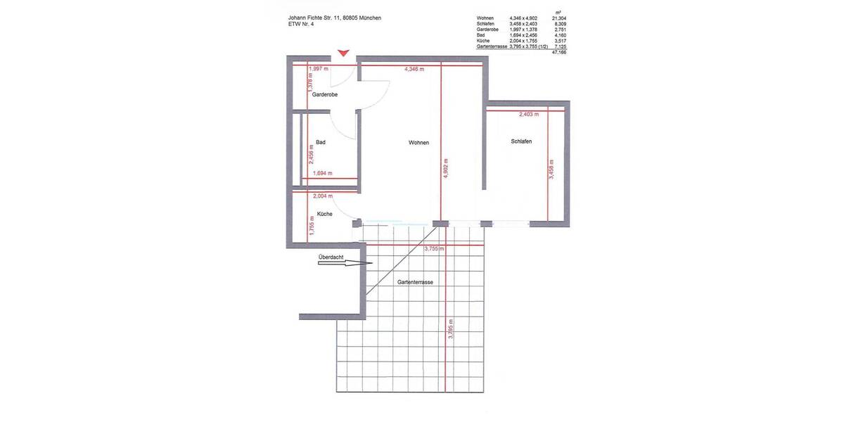Terrassenwohnung München Schwabing-Freimann - 2 Zimmer, 50 m&sup2;, 1.900&euro; | Angebot:26712739