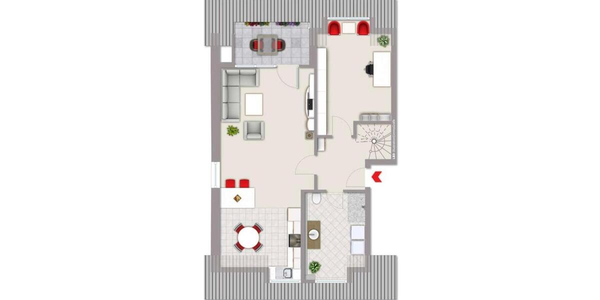 Maisonettenwohnung Bocholt - 3 Zimmer, 103 m&sup2;, 1.159&euro; | Angebot:26614014