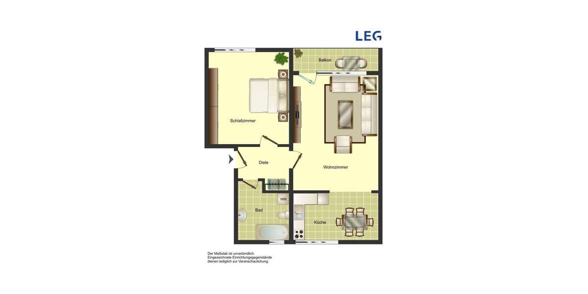 Etagenwohnung Bergkamen - 2 Zimmer, 52 m&sup2;, 419&euro; | Angebot:27067213