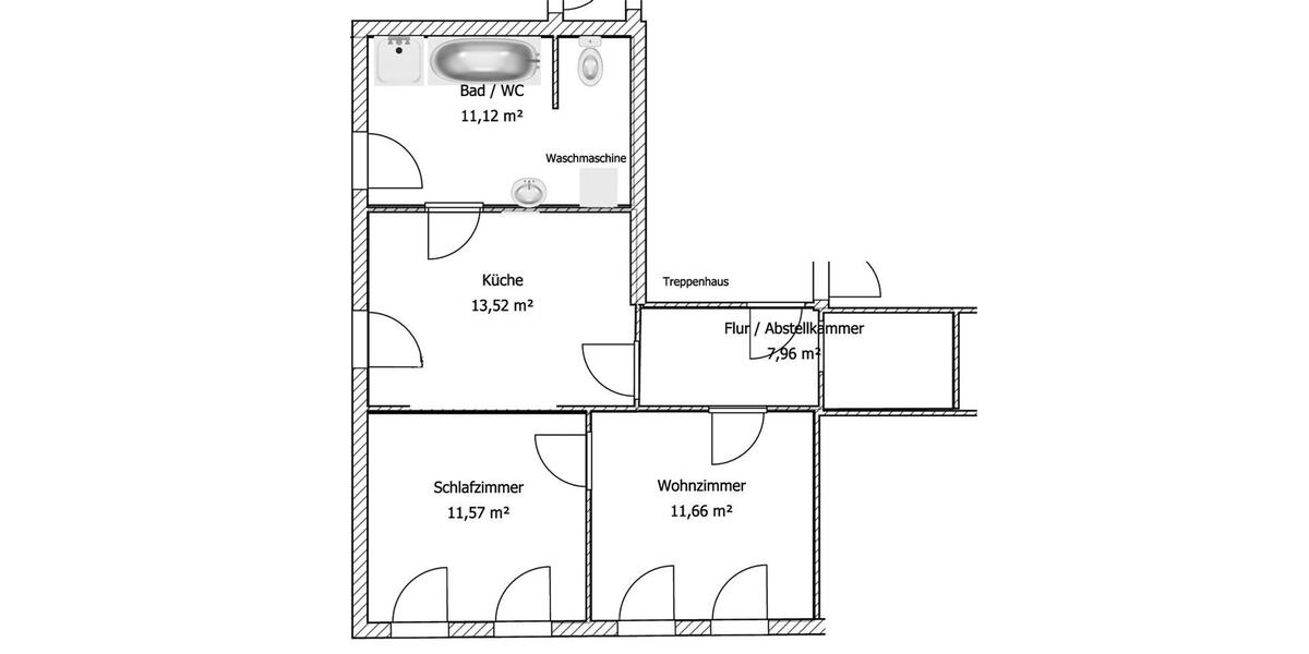 Erdgeschoßwohnung Johanngeorgenstadt - 2 Zimmer, 54 m&sup2;, 275&euro; | Angebot:26035277
