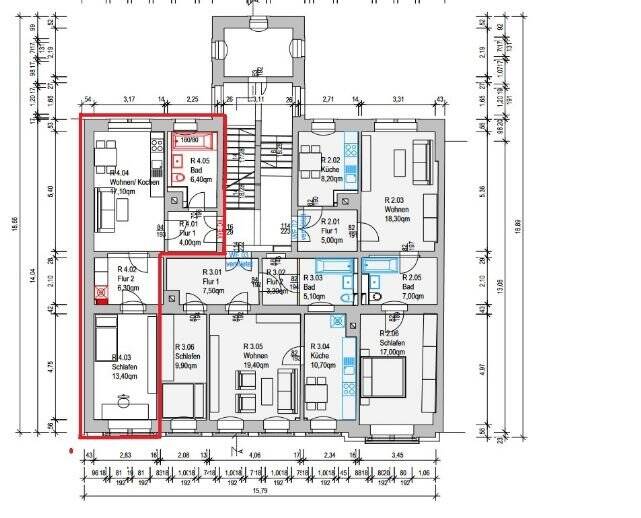 Etagenwohnung Dresden Leipziger Vorstadt - 2 Zimmer, 48 m&sup2;, 595&euro; | Angebot:26744672