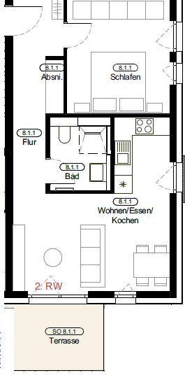 Erdgeschoßwohnung Remseck am Neckar - 2 Zimmer, 52 m&sup2;, 1.130&euro; | Angebot:25216550