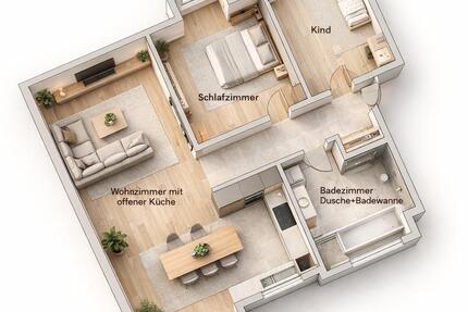 Wohnung München Schwabing-Freimann - 3 Zimmer, 82 m&sup2;, 2.850&euro; | Angebot:26034256