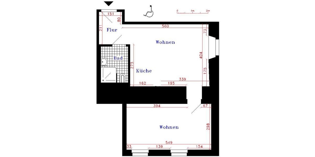 Etagenwohnung Penig - 2 Zimmer, 45 m&sup2;, 334&euro; | Angebot:26548292