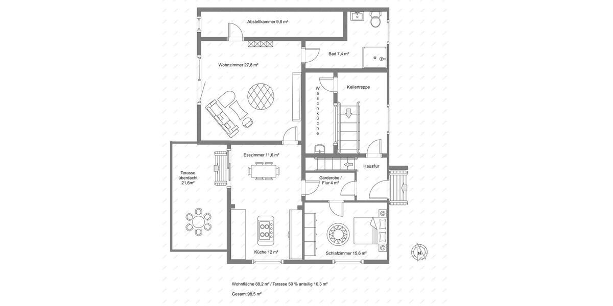Erdgeschoßwohnung Wickede (Ruhr) - 2 Zimmer, 88 m&sup2;, 890&euro; | Angebot:26226644
