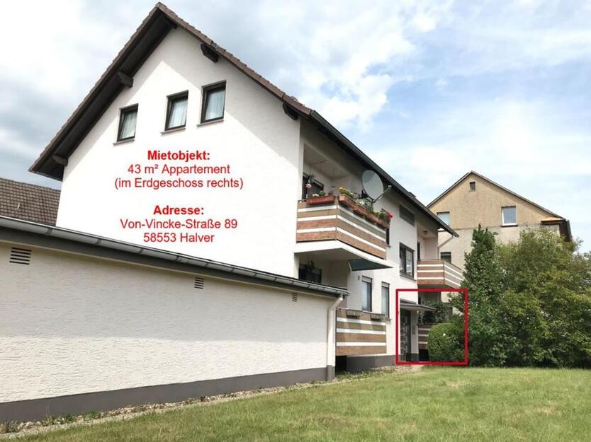 Ideal für Singles & Berufspendler: 43qm TOP-Appartement in Halver