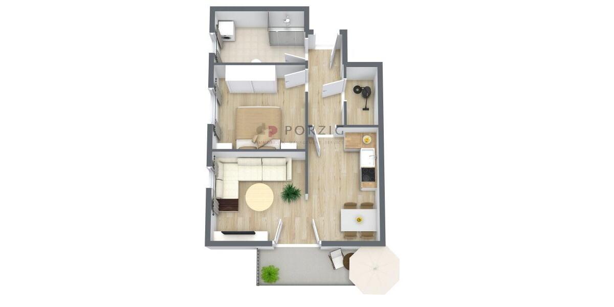 Dachgeschoßwohnung Ribnitz-Damgarten Damgarten - 2 Zimmer, 48 m&sup2;, 522&euro; | Angebot:25999811