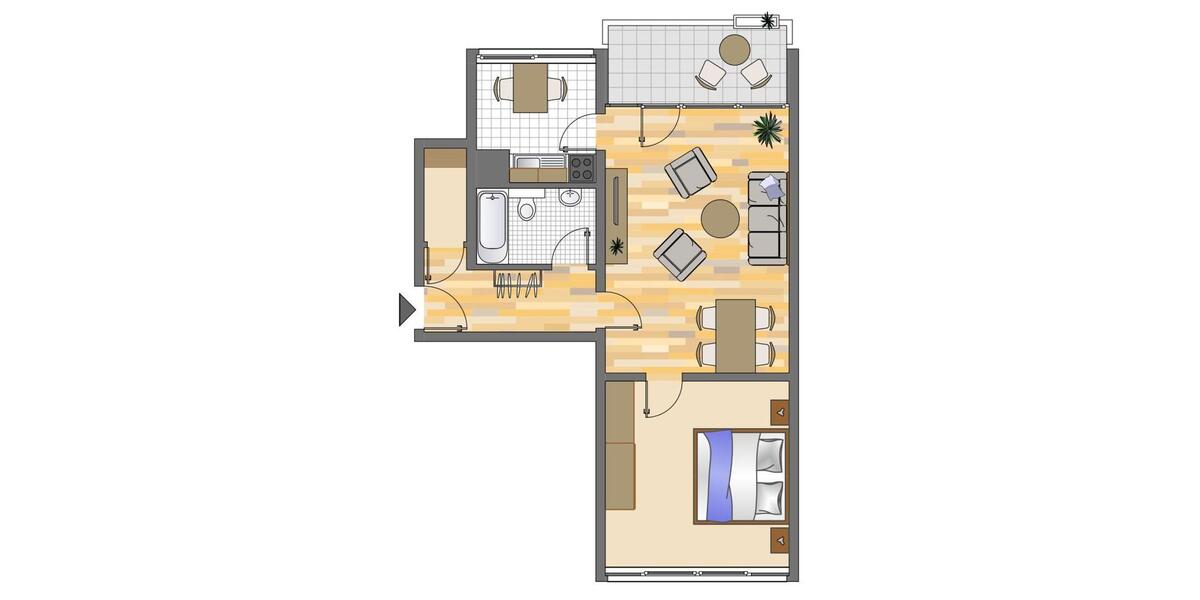 Etagenwohnung Gelsenkirchen Gelsenkirchen-Nord - 2 Zimmer, 59 m&sup2;, 439&euro; | Angebot:26349655