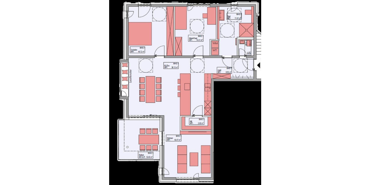 Etagenwohnung Kirchlengern - 3 Zimmer, 115 m&sup2;, 1.400&euro; | Angebot:25831646