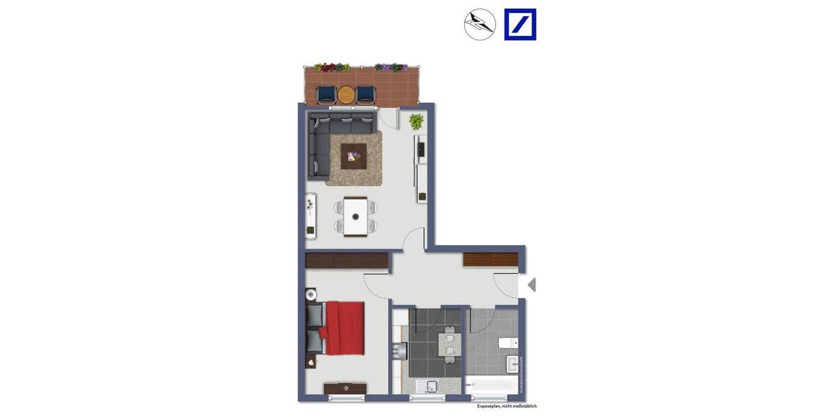 Etagenwohnung Obernkirchen - 2 Zimmer, 60 m&sup2;, 1.200&euro; | Angebot:26505264