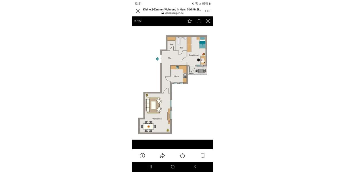 Etagenwohnung Haan - 2 Zimmer, 64 m&sup2;, 785&euro; | Angebot:25180566