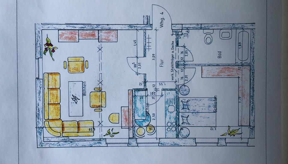 Etagenwohnung Krackow - 2 Zimmer, 60 m&sup2;, 595&euro; | Angebot:25697584