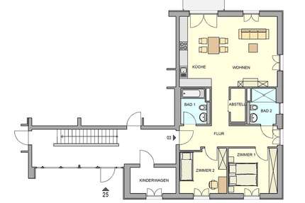 Wohnung Weinböhla - 3 Zimmer, 90 m&sup2;, 1.080&euro; | Angebot:25451152