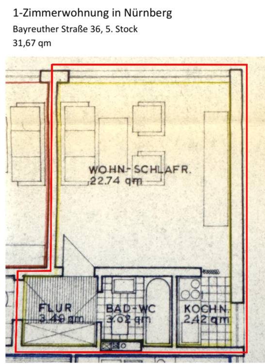 Helle 1-Zimmer-Wohnung 32 m² mit TG-Stellplatz & Blick Stadtpark
