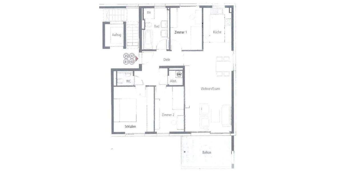 Etagenwohnung Reutlingen Innenstadt - 4 Zimmer, 98 m&sup2;, 1.320&euro; | Angebot:25684521