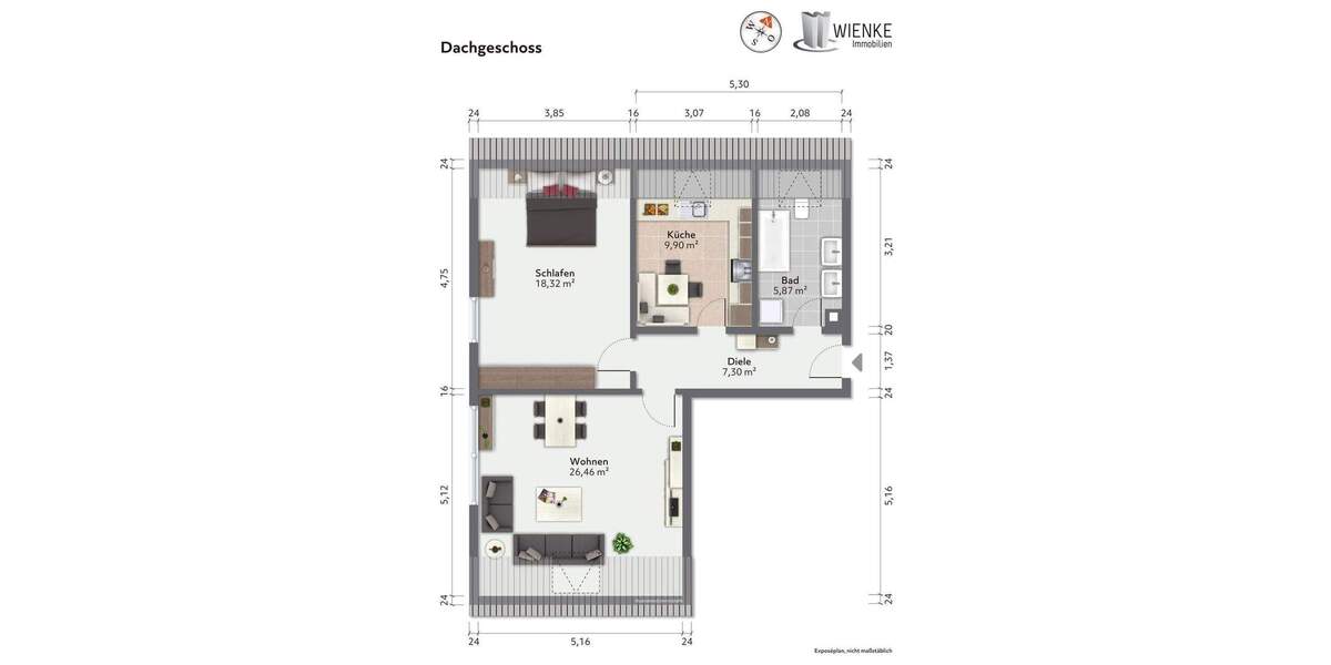 Etagenwohnung Albbruck - 2 Zimmer, 61 m&sup2;, 677&euro; | Angebot:25815077