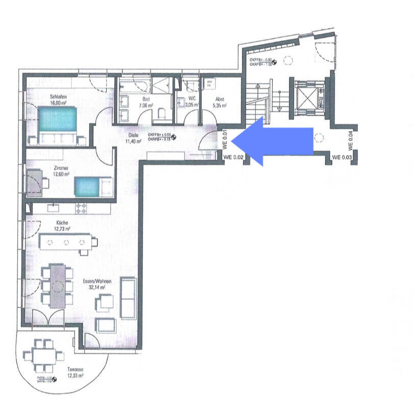 Hochwertige Wohnung mit Terrasse, Wellness im Haus, nähe Rhein!