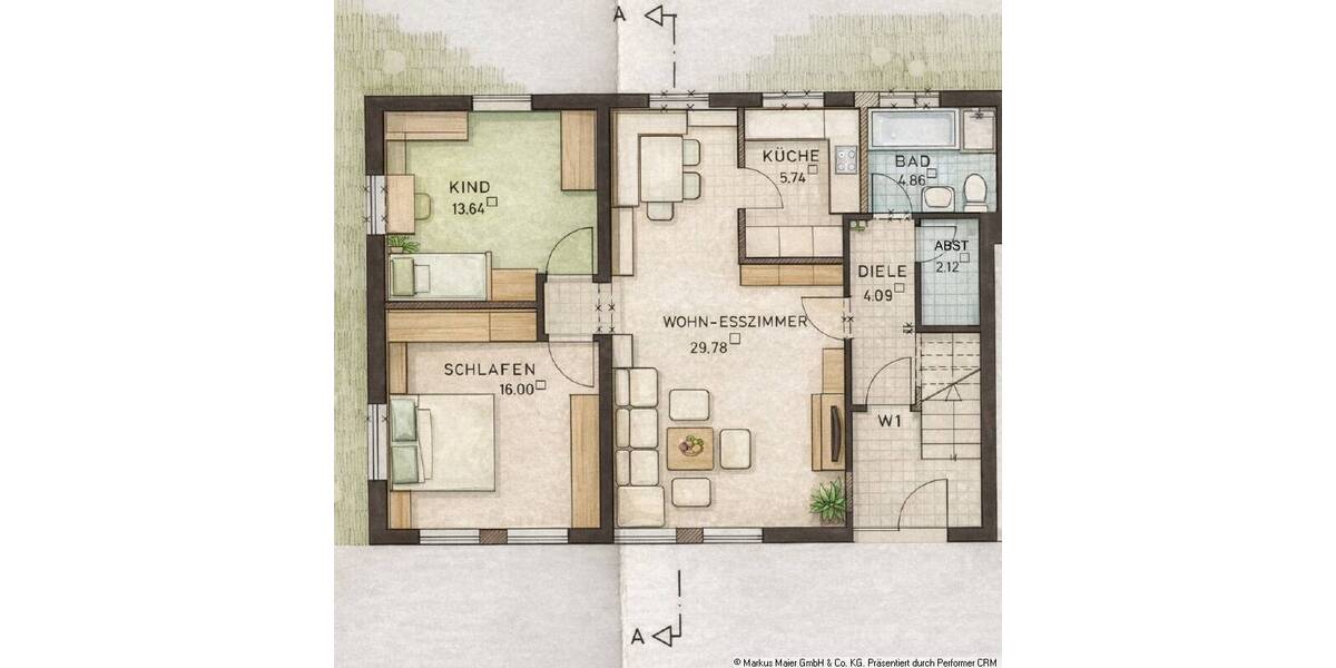 Etagenwohnung Dorfen - 3 Zimmer, 76 m&sup2;, 800&euro; | Angebot:26082370