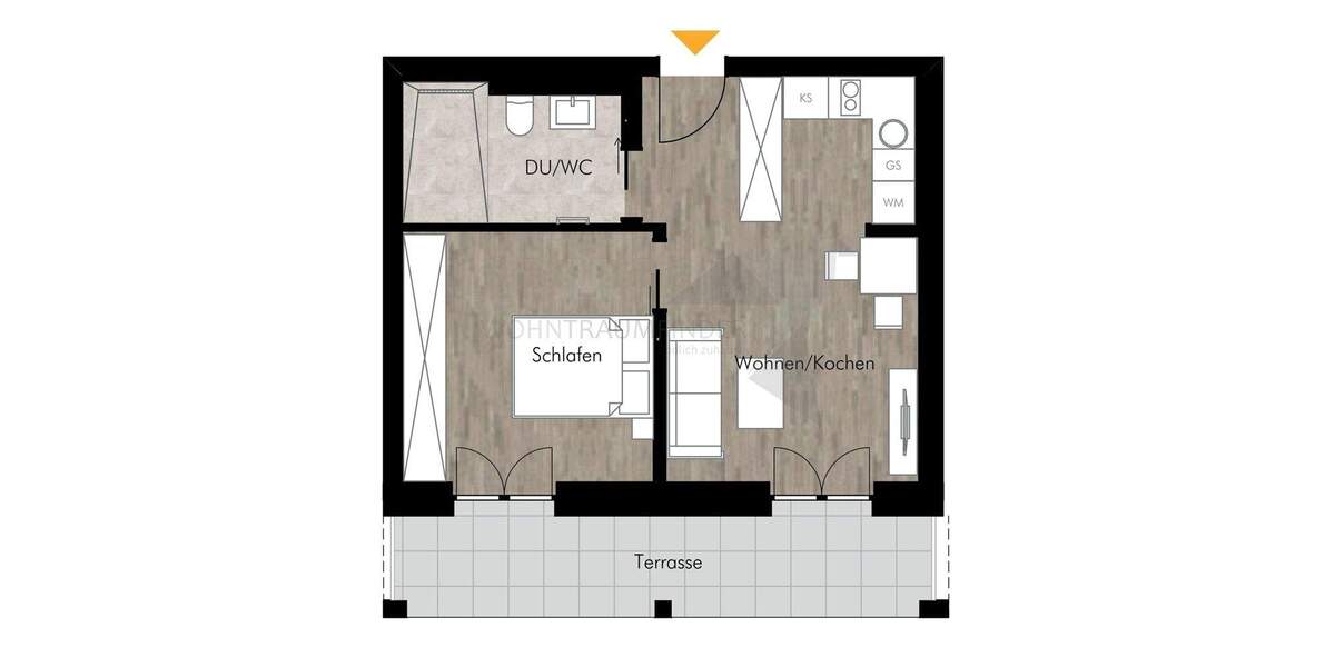 Etagenwohnung Chemnitz Rabenstein - 2 Zimmer, 45 m&sup2;, 571&euro; | Angebot:26307410