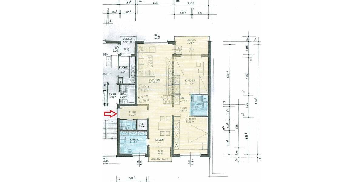 Etagenwohnung Hildesheim Moritzberg - 3 Zimmer, 88 m&sup2;, 790&euro; | Angebot:26816857