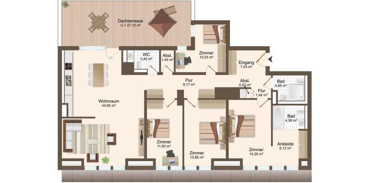 Einfamilienhaus Leipzig Ost - 5 Zimmer, 147 m&sup2;, 1.799&euro; | Angebot:24756781