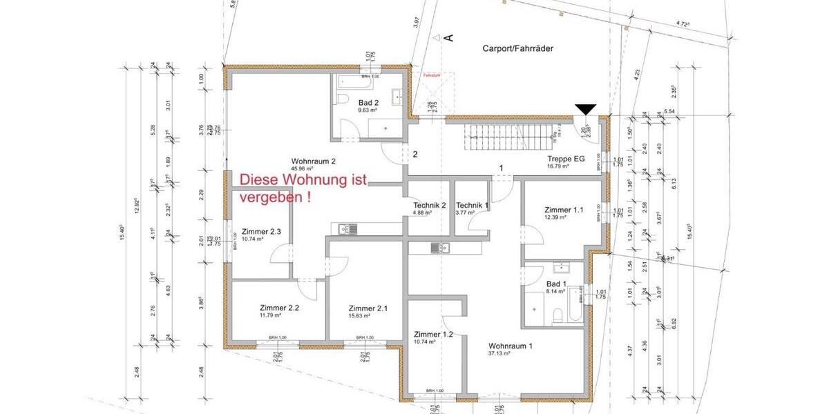 Etagenwohnung Duderstadt - 3 Zimmer, 65 m&sup2;, 850&euro; | Angebot:24593074