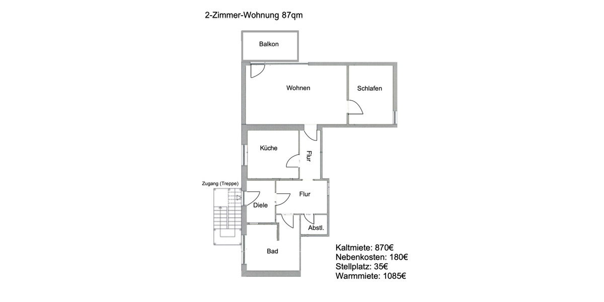 Etagenwohnung Menden (Sauerland) - 2 Zimmer, 90 m&sup2;, 900&euro; | Angebot:24846400