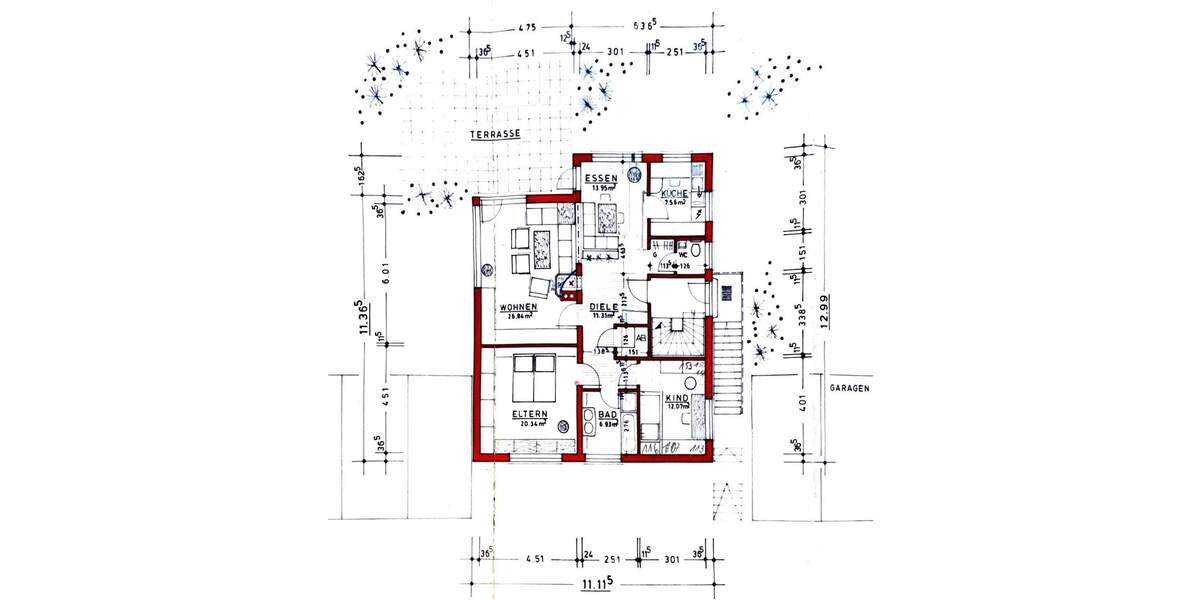 F&D | Gepflegtes Einfamilienhaus mit drei Garagen auf großem Grundstück 5 zimmer