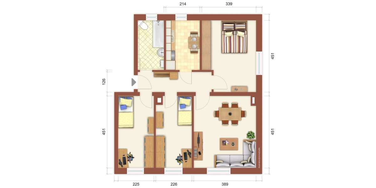 Etagenwohnung Doberlug-Kirchhain Kirchhain - 4 Zimmer, 69 m&sup2;, 401&euro; | Angebot:26145326