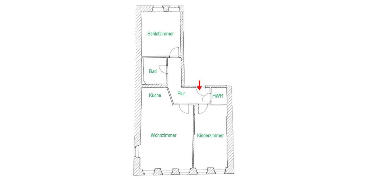 Etagenwohnung Hainichen - 3 Zimmer, 90 m&sup2;, 496&euro; | Angebot:26477168