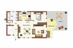 Etagenwohnung Bönnigheim - 2 Zimmer, 82 m&sup2;, 770&euro; | Angebot:26004772