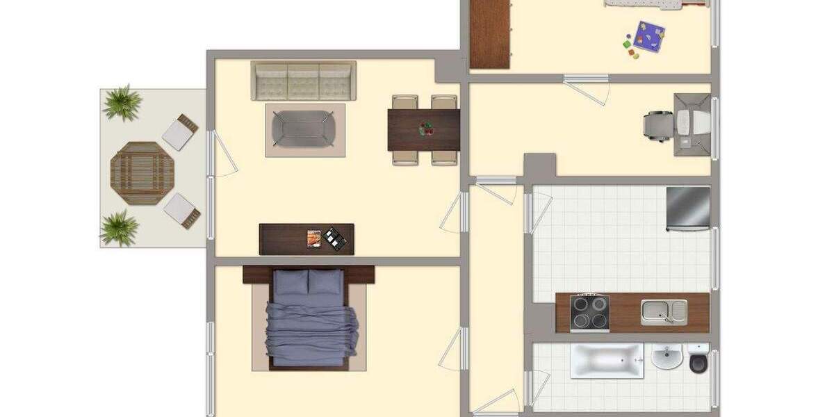 Etagenwohnung Glauchau - 4 Zimmer, 71 m&sup2;, 399&euro; | Angebot:23402235