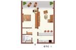 Etagenwohnung Kaiserslautern Bahnheim - 2 Zimmer, 59 m&sup2;, 460&euro; | Angebot:26540809