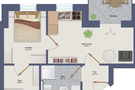 Wohnung Diepholz - 2 Zimmer, 40 m&sup2;, 680&euro; | Angebot:25220677