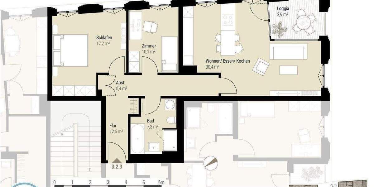 Etagenwohnung Dresden Innere Altstadt - 3 Zimmer, 80 m&sup2;, 1.414&euro; | Angebot:26128032