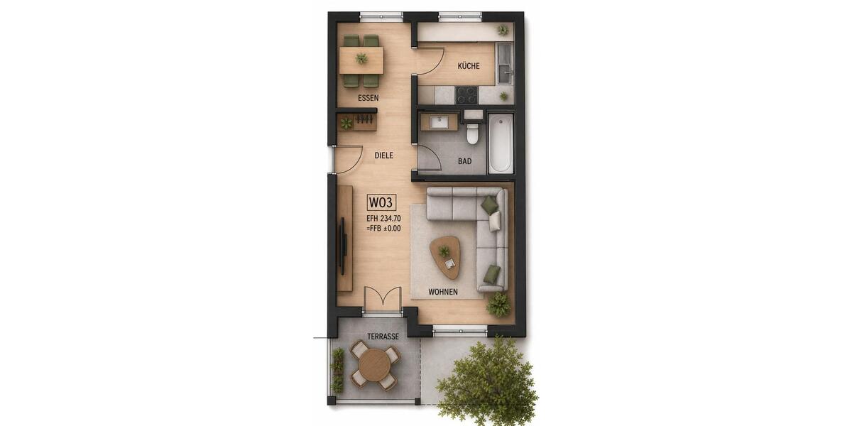 Erdgeschoßwohnung Esslingen am Neckar Brühl - 1.5 Zimmer, 47 m&sup2;, 900&euro; | Angebot:26701169