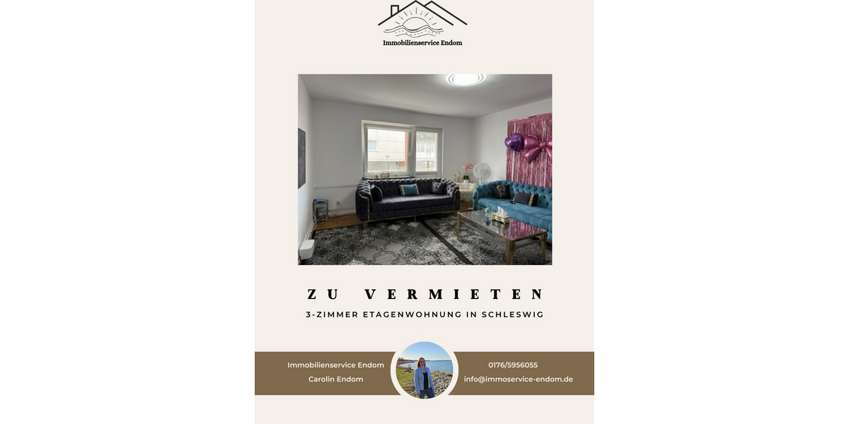 Etagenwohnung Schleswig - 3 Zimmer, 66 m&sup2;, 520&euro; | Angebot:27286798