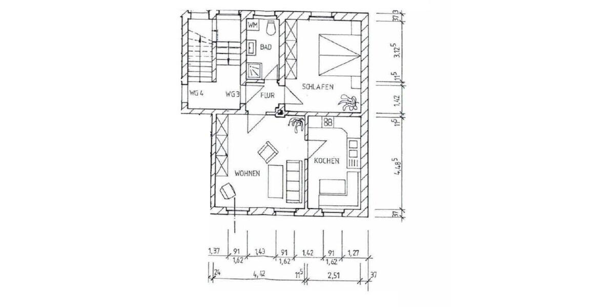 Etagenwohnung Markranstädt - 2 Zimmer, 54 m&sup2;, 285&euro; | Angebot:25940408
