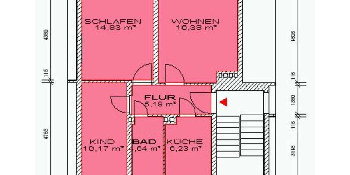 Etagenwohnung Drebach - 3 Zimmer, 56 m&sup2;, 285&euro; | Angebot:24704370