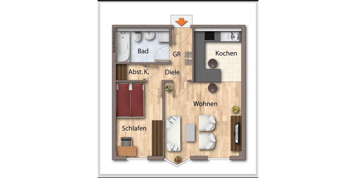 Etagenwohnung Dresden Pieschen-Süd - 2 Zimmer, 52 m&sup2;, 550&euro; | Angebot:26036779
