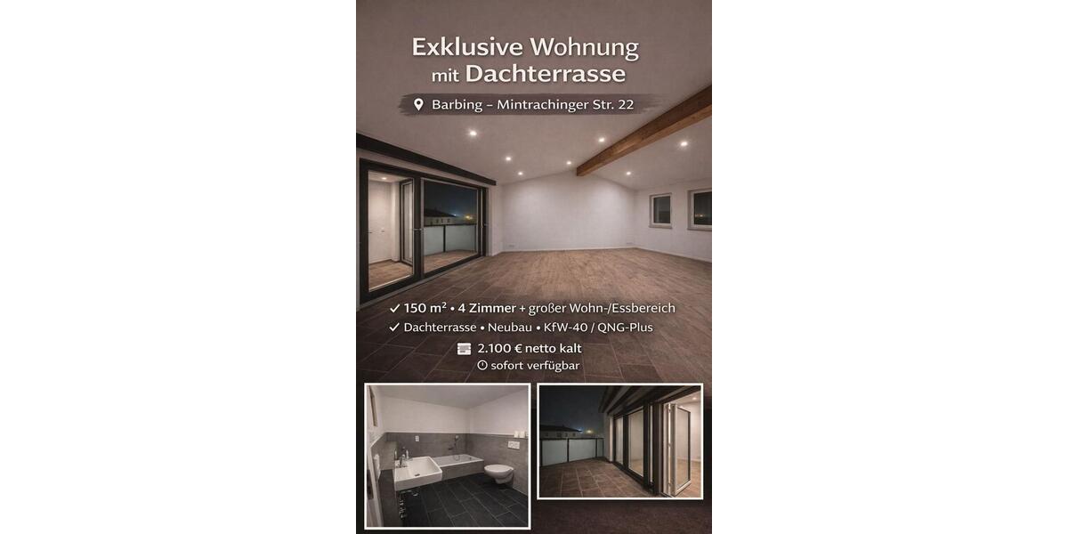 Maisonettenwohnung Barbing - 5.5 Zimmer, 150 m&sup2;, 2.100&euro; | Angebot:24327338