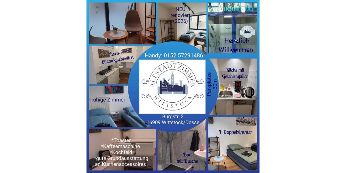 Wohnen auf Zeit Wittstock/Dosse Dosse - 4 Zimmer, 120 m&sup2;, 40&euro; | Angebot:26243211