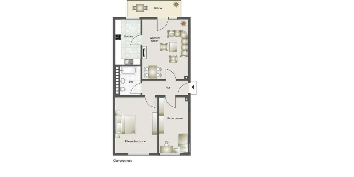 Zimmer Düsseldorf Rath - 2 Zimmer, 1.295&euro; | Angebot:25530073