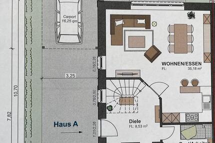 Doppelhaushälfte (Haus a) m. Carport und Terrasse 5 zimmer