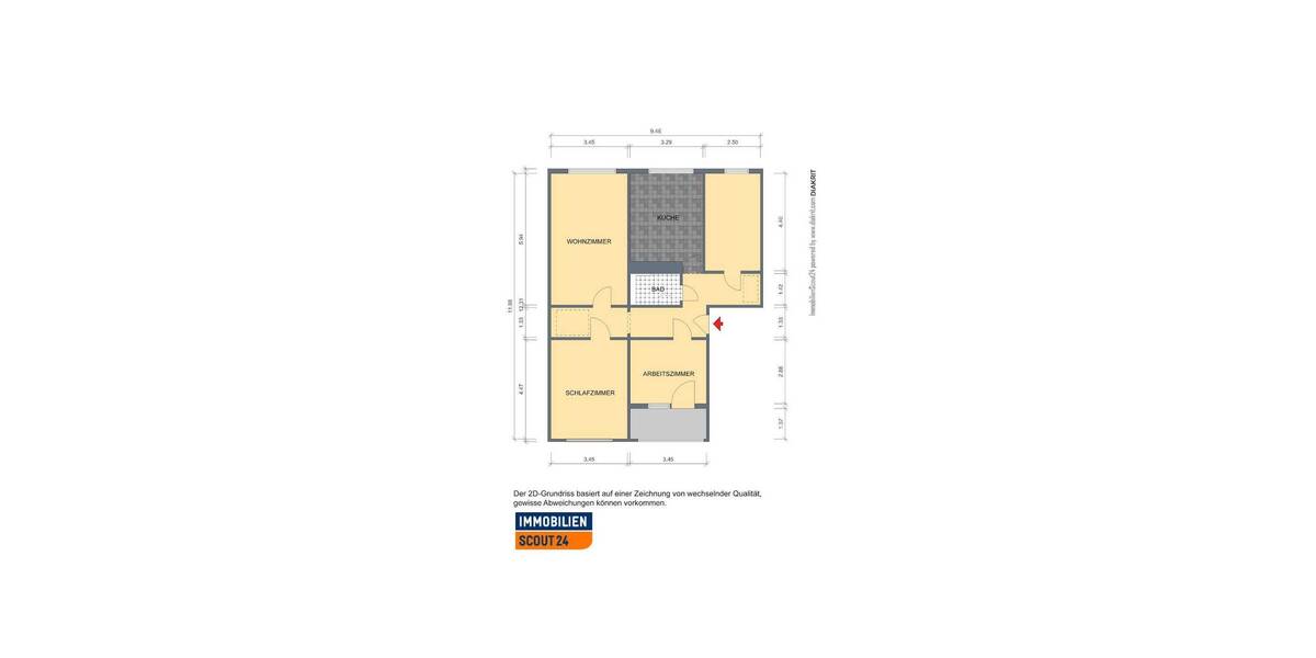 Etagenwohnung Weimar Schöndorf - 4 Zimmer, 90 m&sup2;, 625&euro; | Angebot:26833431