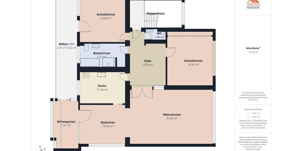 Etagenwohnung Cuxhaven - 3 Zimmer, 128 m&sup2;, 1.050&euro; | Angebot:26476827